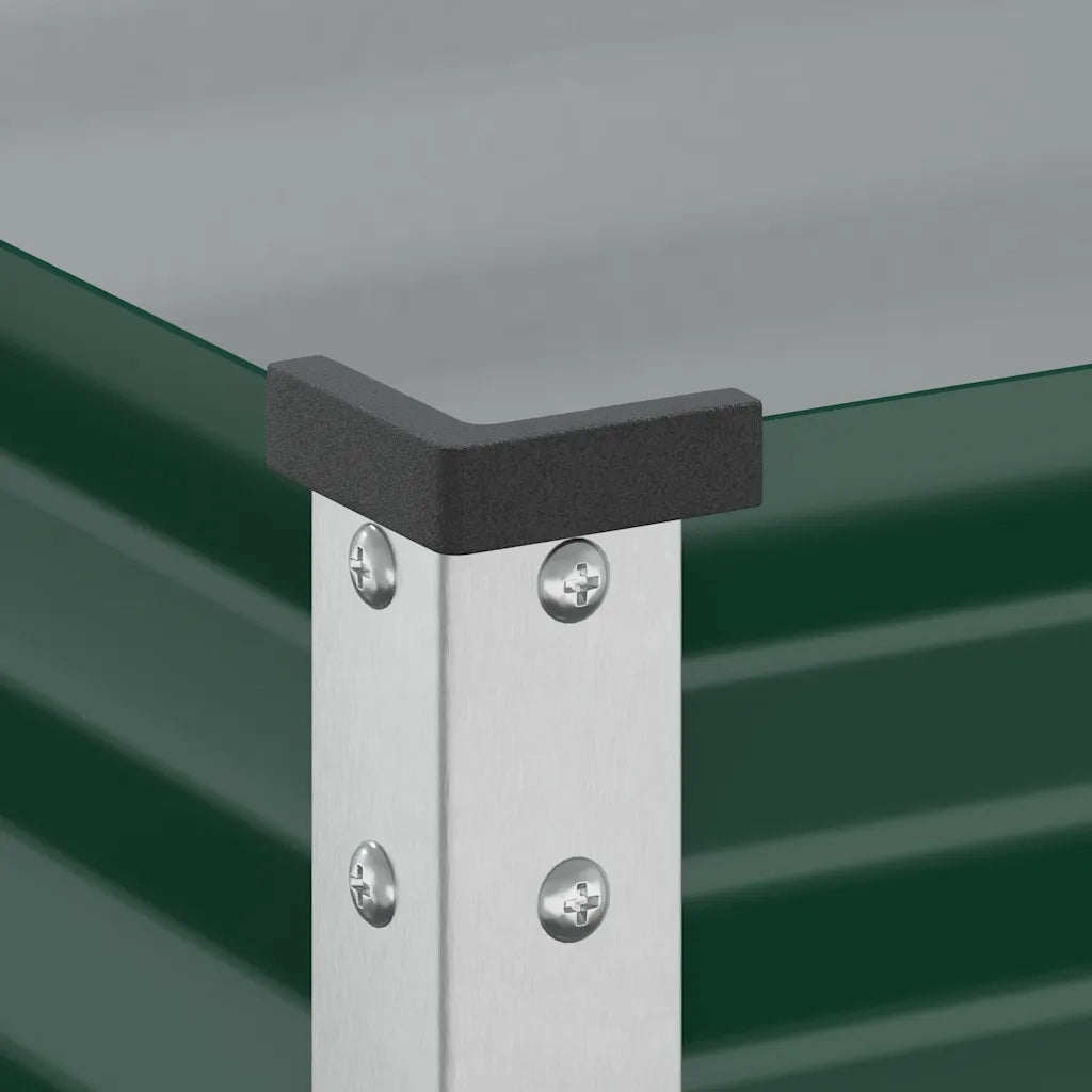 Fioriera da giardino verde 45x45x88 cm in acciaio 4008963