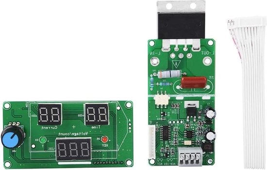 Puntlasser Controller Digitale LCD Display Board - AC 9-12V Moederbord Module con Cavo a Fibra di Vetro (100A (30A Discharge))