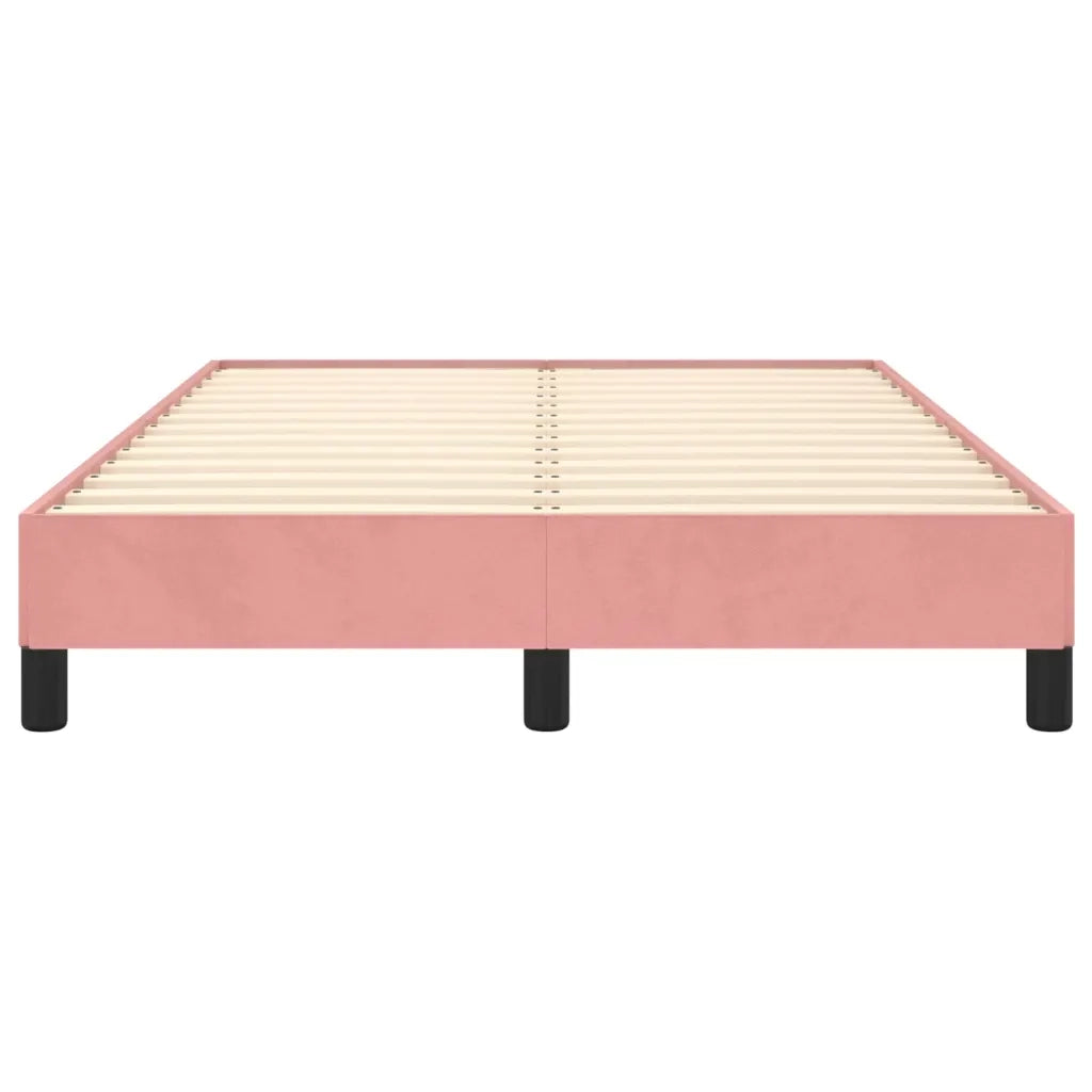 Letto matrimoniale | Letto per adulti | Giroletto Rosa 120x200 cm in Velluto