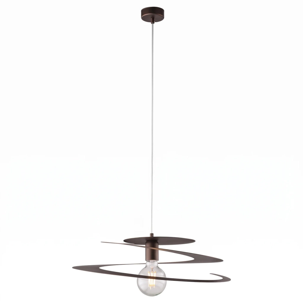 Sospensione Spring 1 Luce Marrone Altezza Regolabile Luceart Design