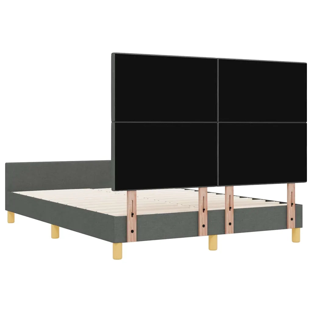 Struttura del letto-Giroletto Grigio scuro 160 x 200 cm Tessuto 834566