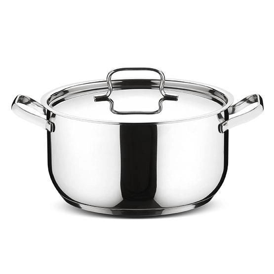 Lagostina SFIZIOSA Sfiziosa Casseruola Fonda Acciaio Inox 20 cm Induzione Lavastoviglie Forno colore Grigio
