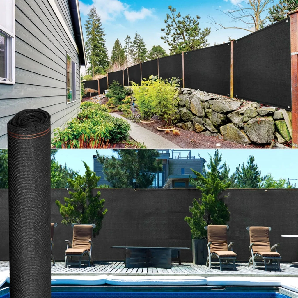 IDMarket - Rete ombreggiante 1,5x10m, telo rotolo per recinzione giardino 150g/m², nero