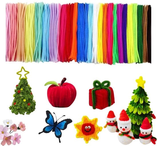 Pompa per tubi 300 unità - Chenille di 30 cm - Attività di DIY creativa - Decorazione - Premium colori