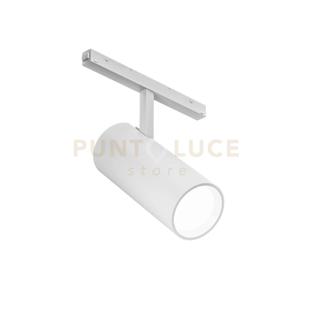 GFA1510- FARETTO LED ORIENTABILE DOPPA ACCENSIONE PER SIETMA BINARIO 48V INCASTRO MAGNETICO 3000K 2320LM 30W BIANCO D.7,5CM