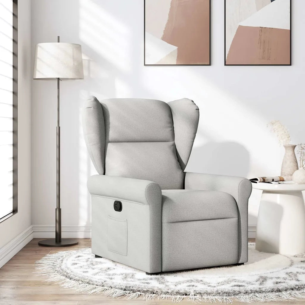 Poltrona Reclinabile in Tessuto Grigio Nuvola 4015665