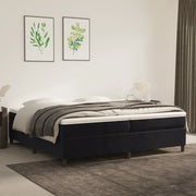Giroletto a Molle con Materasso Nero 200x200 cm in Velluto 3144701