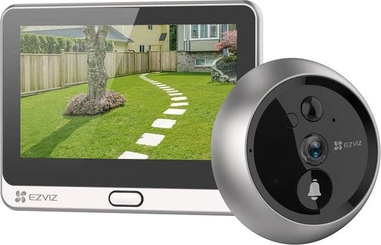 Video interfono - Visore - Senza fili - Inclusa la console - Detezione di movimento - Visione notturna - Batteria ricaricabile integrata - Obiettivo grandangolo da 155° - Audio bidirezionale - Colore zaffiro nero -
