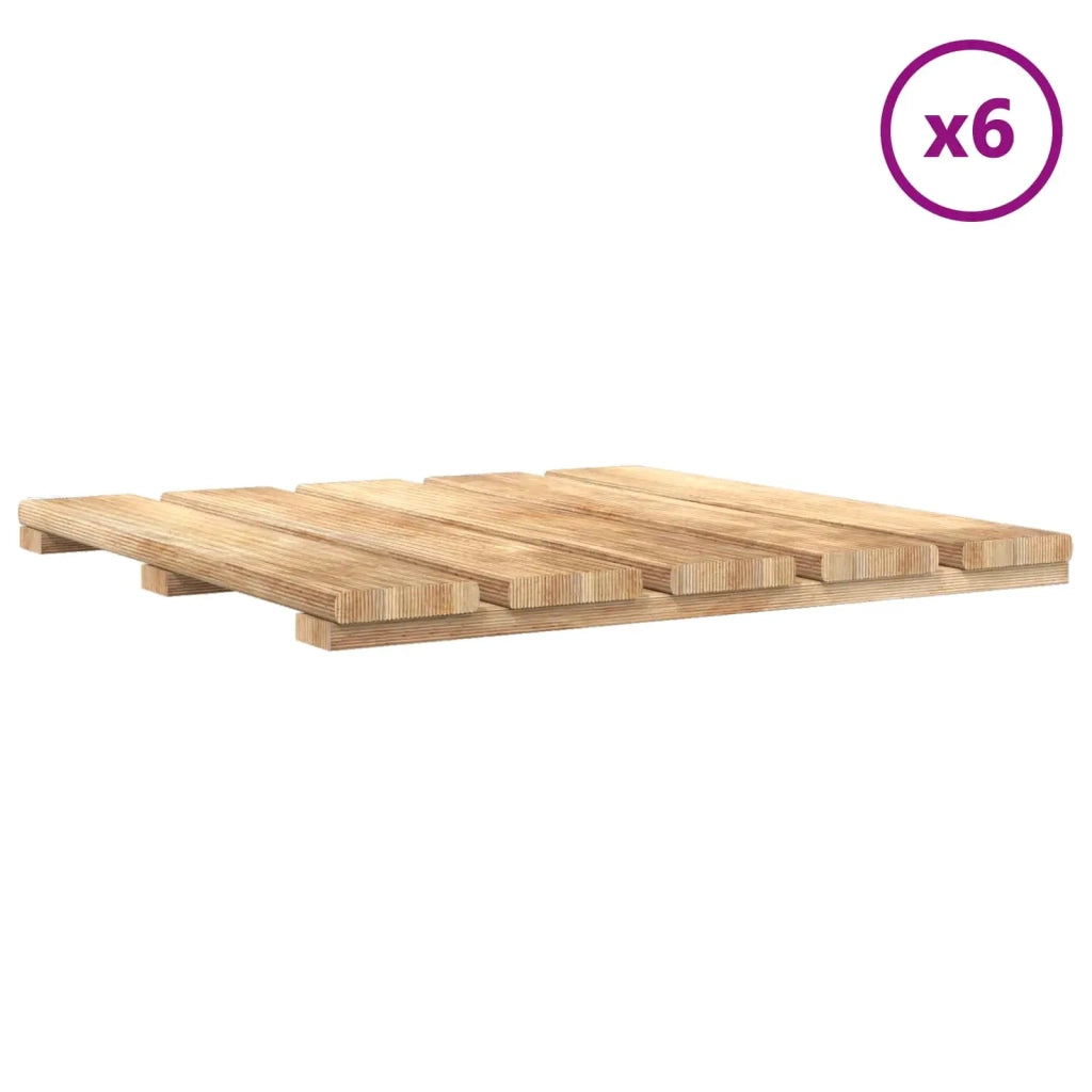 Piastrella per Decking 6 pcs Marrone 50 x 50 cm 42046710
