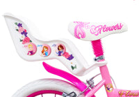Bicicletta per Bambina 16" 2 Freni Flowers Rosa