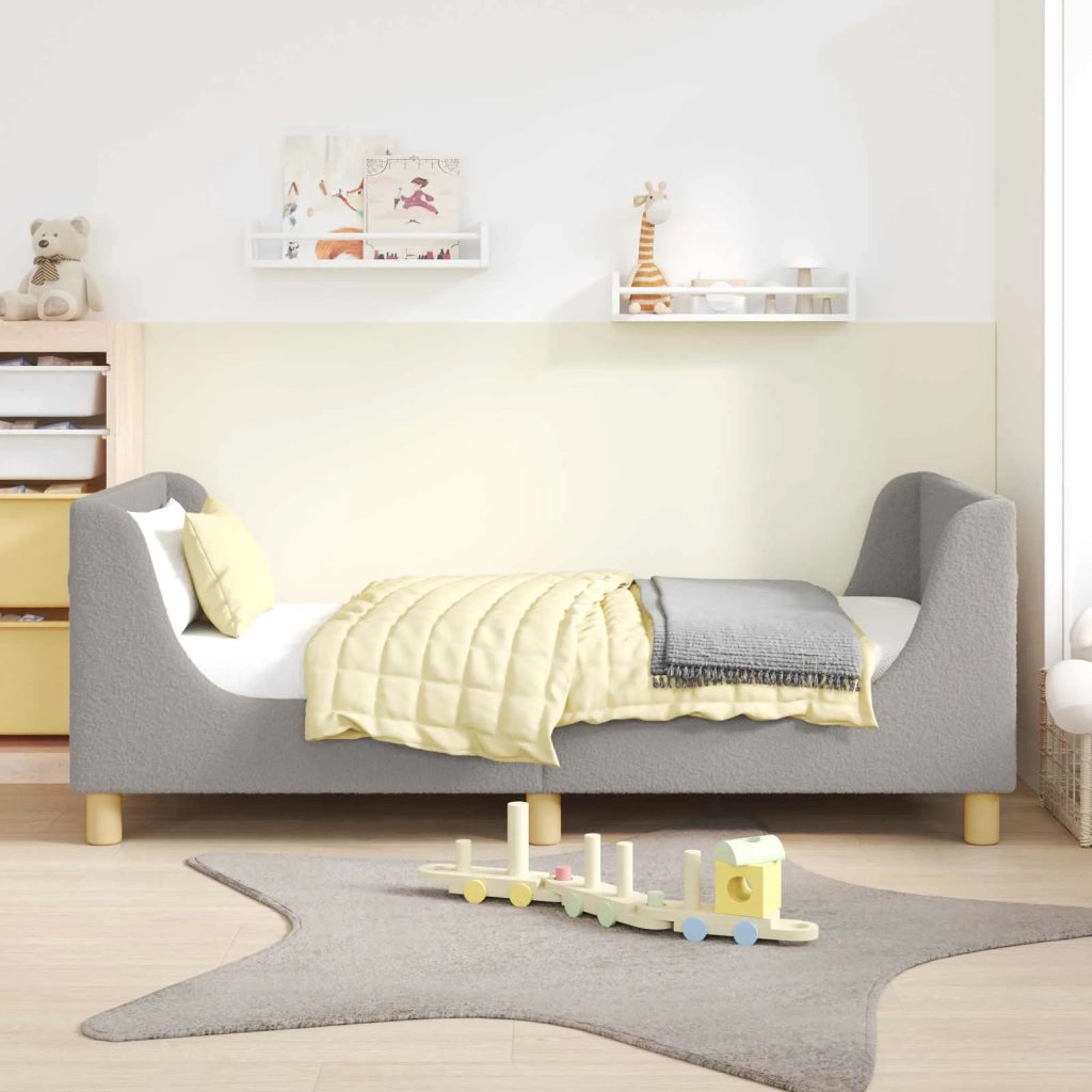 Struttura letto bambini con testata Grigio chiaro 80 x 160 cm