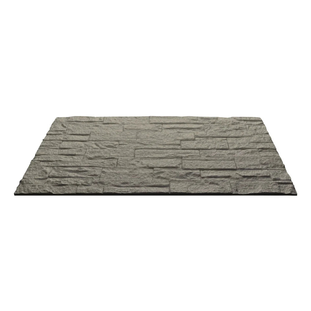 Pannello decorativo effetto pietra mattoni 3D set 12 pz 8,6 mt2 rivestimento murale in PU 120 x 60 x 2,5 Greige Tortora