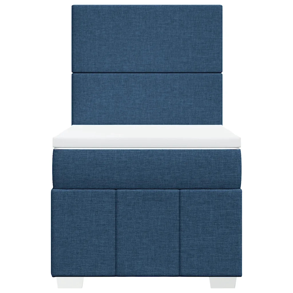 vidaXL Giroletto a Molle con Materasso Blu 80x200 cm inTessuto