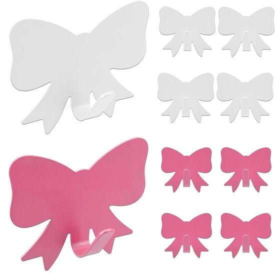Lushaken 10 pezzi - Autoadesivo - Acciaio inossidabile - Asse da asciugamano senza foratura - Disegno di decorazione a strisce - Imprimitura - Supporto da parete
