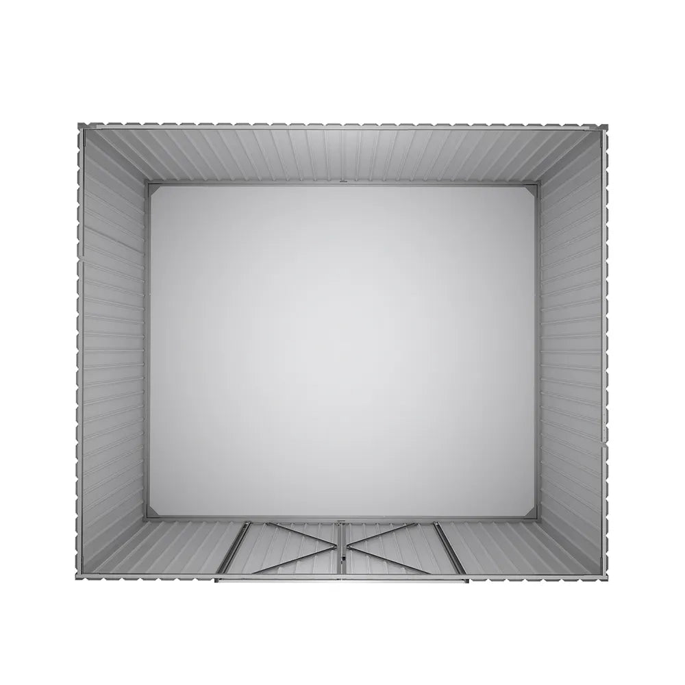 Casetta da giardino in acciaio zincato nero 3,21x2,77xh2,17 m - 129kg - 8,9 metri quadri