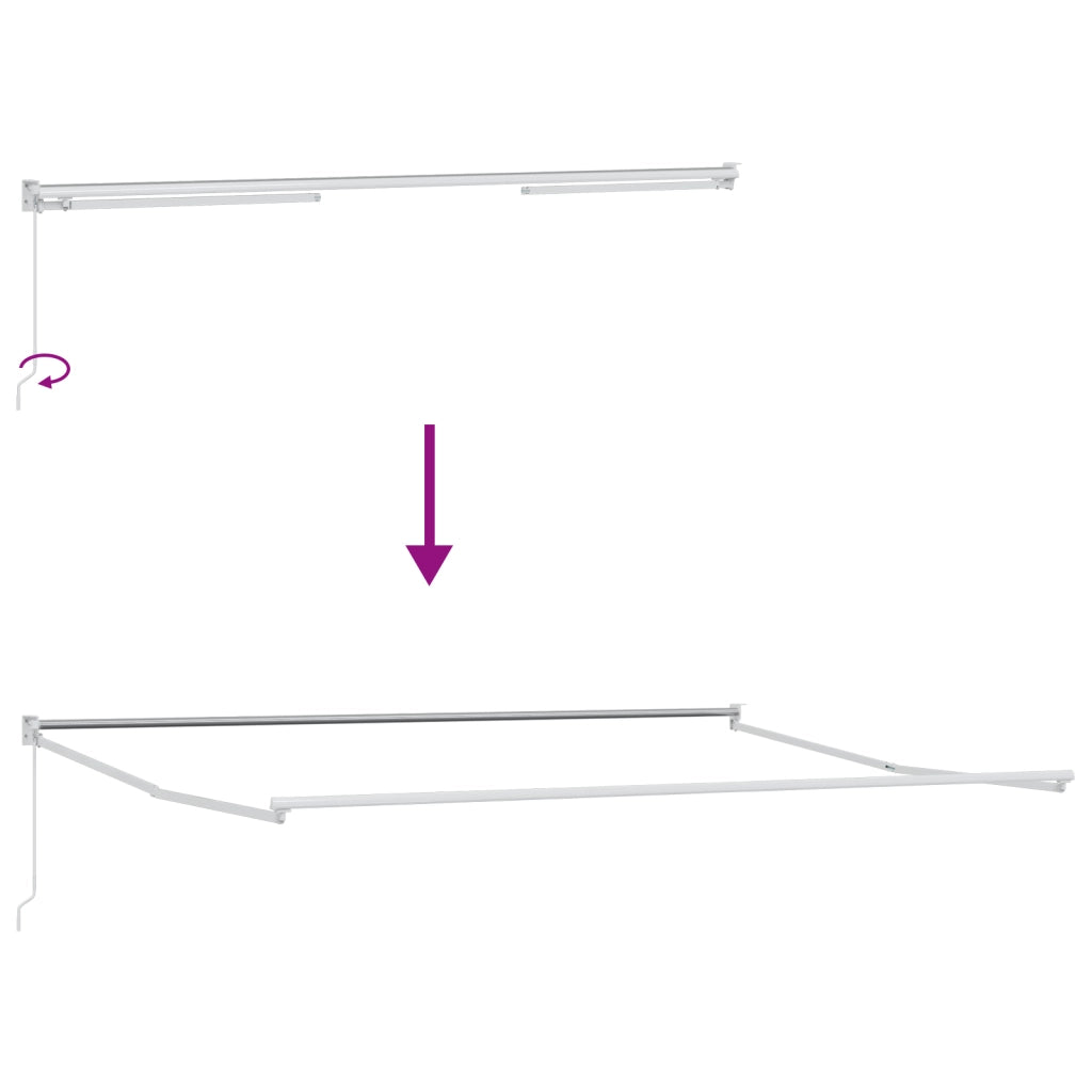 Tenda Retrattile Manuale Striscia Multicolore 450x300 cm