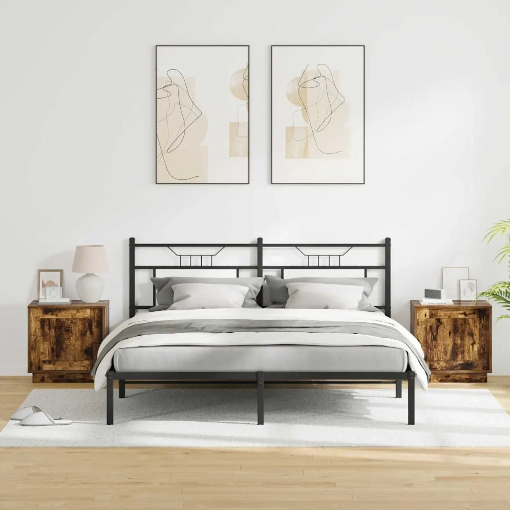 Armadio da Notte 2 pcs Rovere fumé 44 x 34,5 x 45 cm 869571
