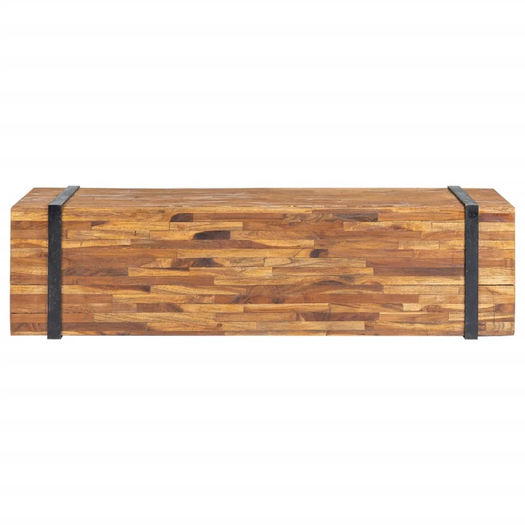 Mobile porta TV multimediale mensola per televisore credenza per TV sala da pranzo soggiorno camera da letto 110 x 30 x 32,5 cm legno massello di teak marrone 02_0025705