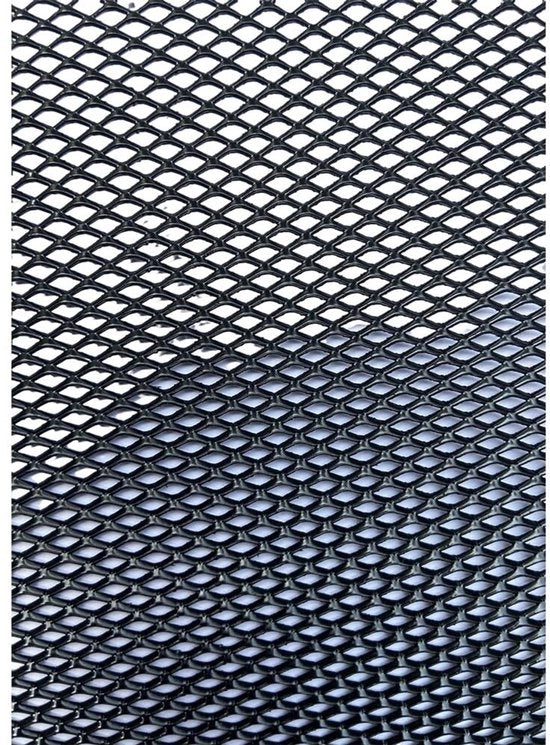 Griglia a forma di diamante in alluminio universale, rete allungata, rete a cella di ape, griglia paraurti, 4 x 8 mm