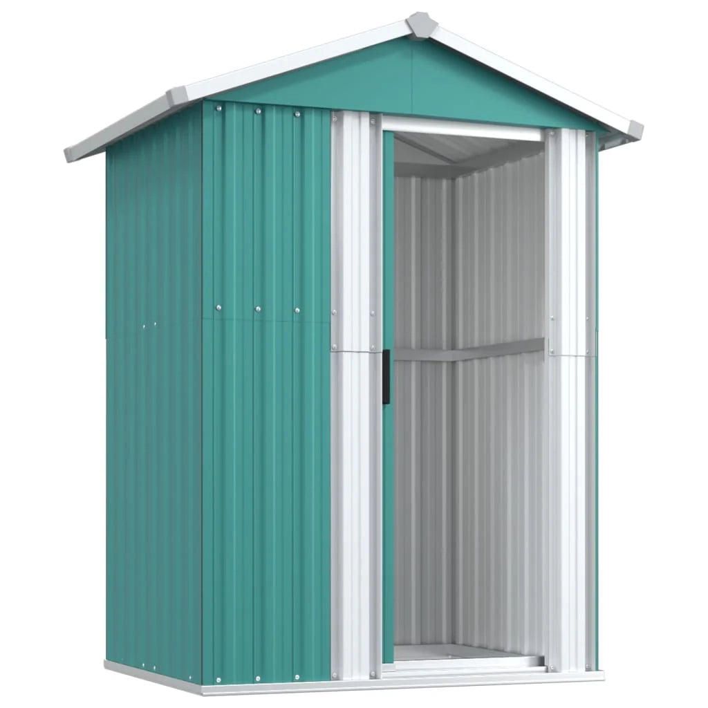 Casetta da giardino cabina ripostiglio casetta da esterno robusta casetta per attrezzi 126 x 97,5 x 177 cm acciaio zincato verde 02_0022345