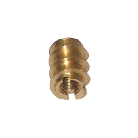 Bussole con taglio per giravite in ottone lucido M4 - 4 pz.