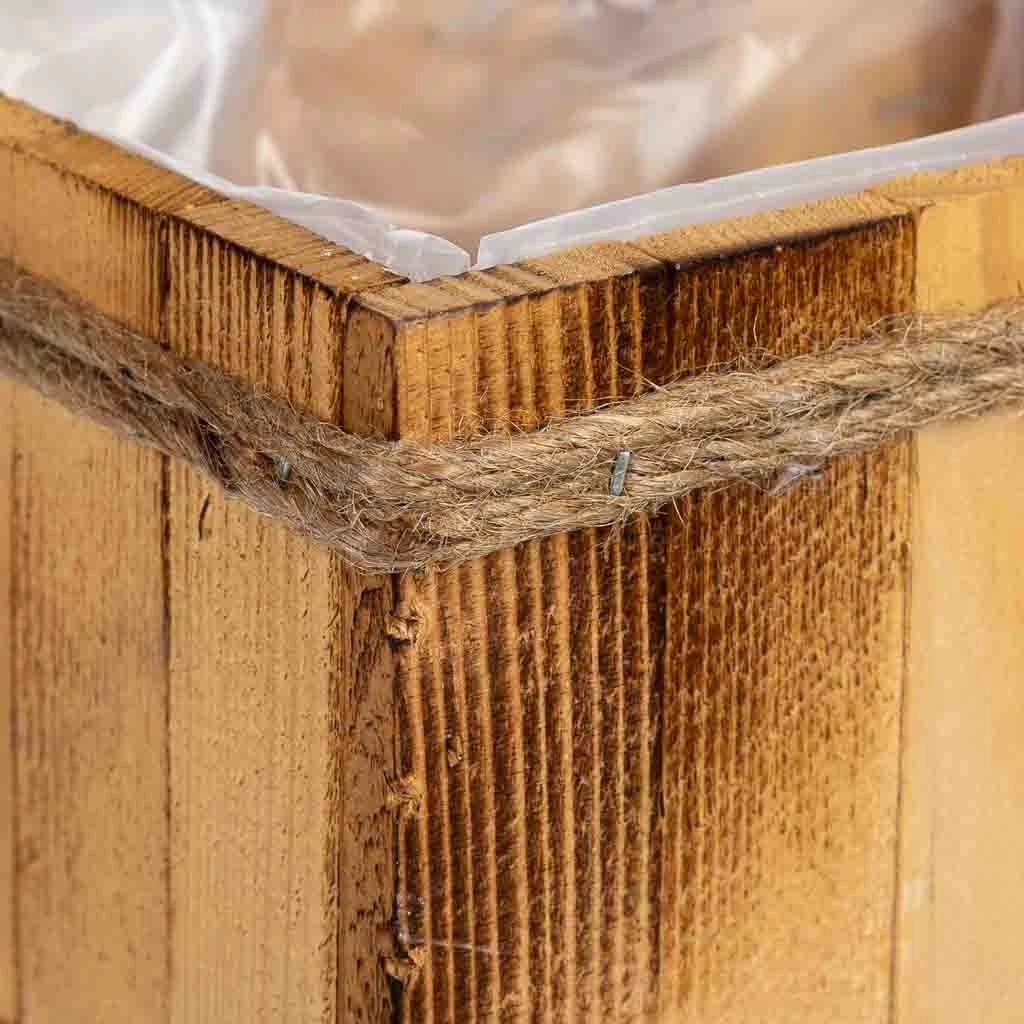 Cesto rettangolare in legno 17x11x9h cm