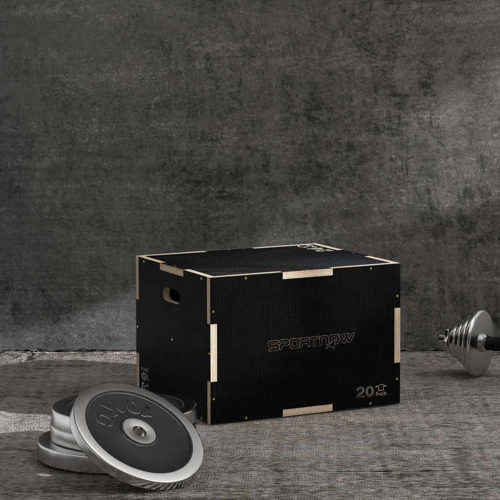 Box Pliometrico Legno 3 Altezze ¨C zephmum ¨C Nero 61x51x41 cm