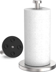 Supporto per Rotoli di Cucina Stile Elevato con Morsetto e Base Piena per Rotoli Standard e Grandi