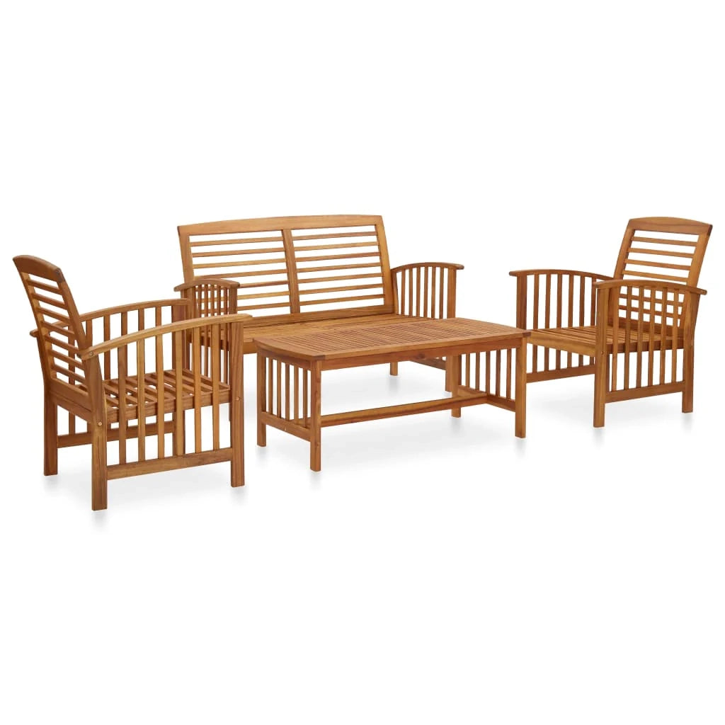 Set di mobili da giardino mobili da esterno set da 4 pezzi legno massello di acacia 02_0016222