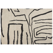 Tappeto Beige Nero Poliestere 160 x 230 cm Motivo astratto geometrico a tinta unita Tappeto da salotto moderno e minimalista