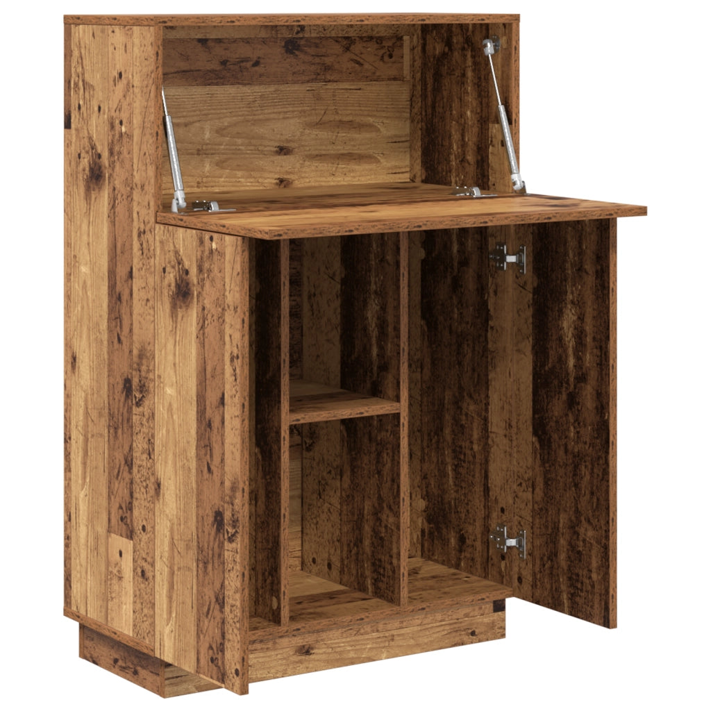 Scrivania Marrone Legno Invecchiato Legno Ingegnerizzato Media