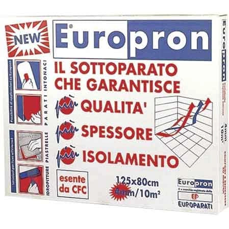 PANNELLO ISOLANTE 'EUROPRON' 125x80 cm (lastra piegata) - 10 mq