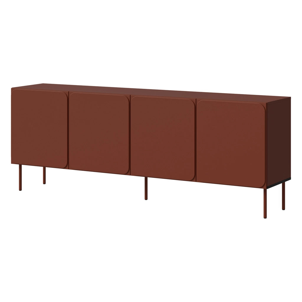 Madia Canino, Credenza 2 Ripiani, 200x42x75h cm Marrone Terracotta