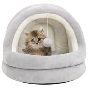 Letto per Gatti 40x40x35 cm Grigio e Crema 171397