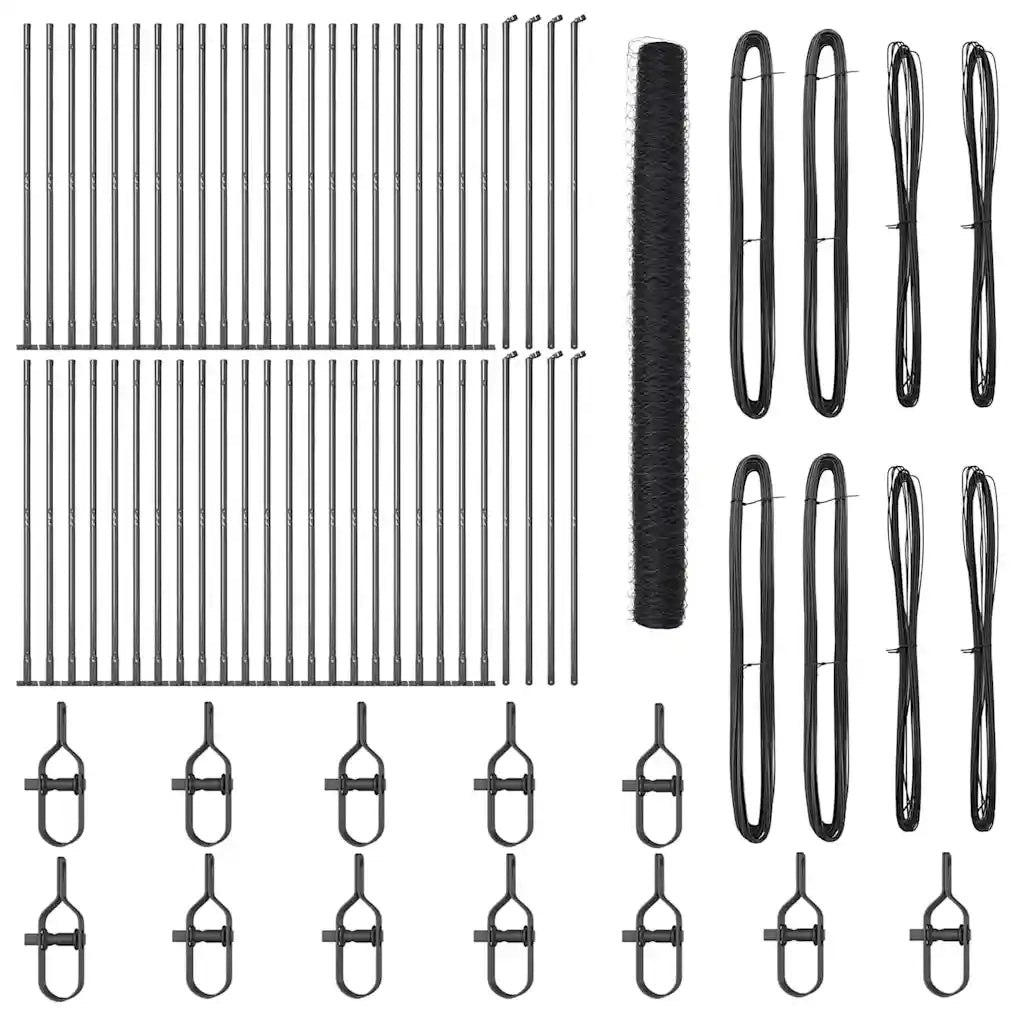 Palo della recinzione Grigio 100 x 1,6 m (rete 50 mm)