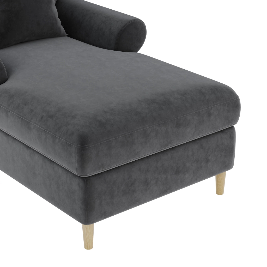 POLTRONA Relax reclinabile 133x87x90 cm Velluto Grigio