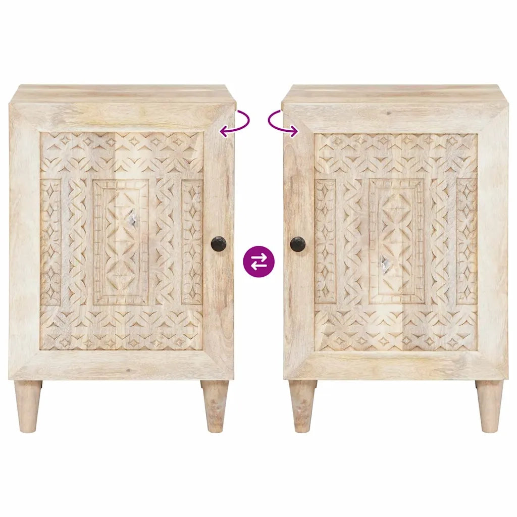vidaXL Mobile da Bagno Bianco 38 x 33.5 x 160 cm Legno Massiccio Mango