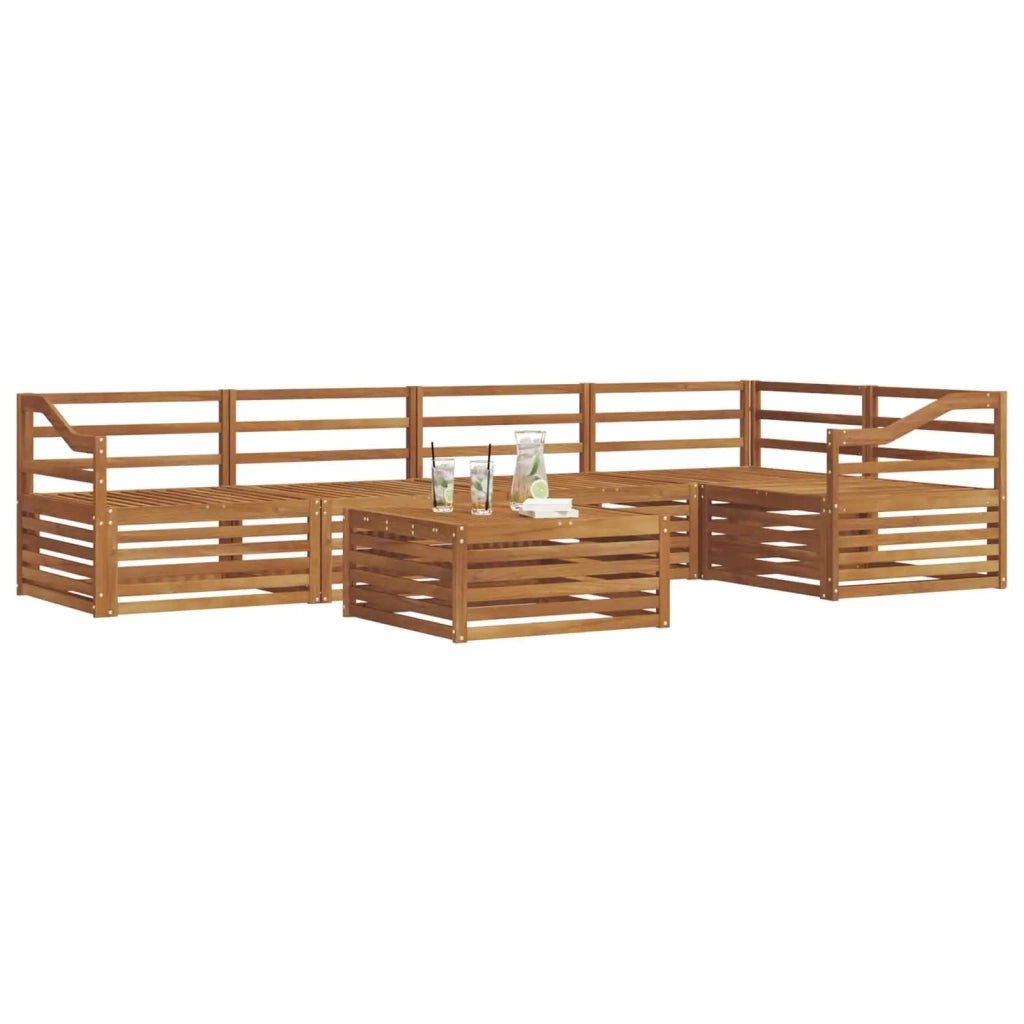 Set di divani da esterno 6 pcs Naturale