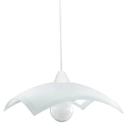 Sospensione 40X40 1xE27 Montatura Bianco Vetro Lastra Bianco E-Energy Fabiana