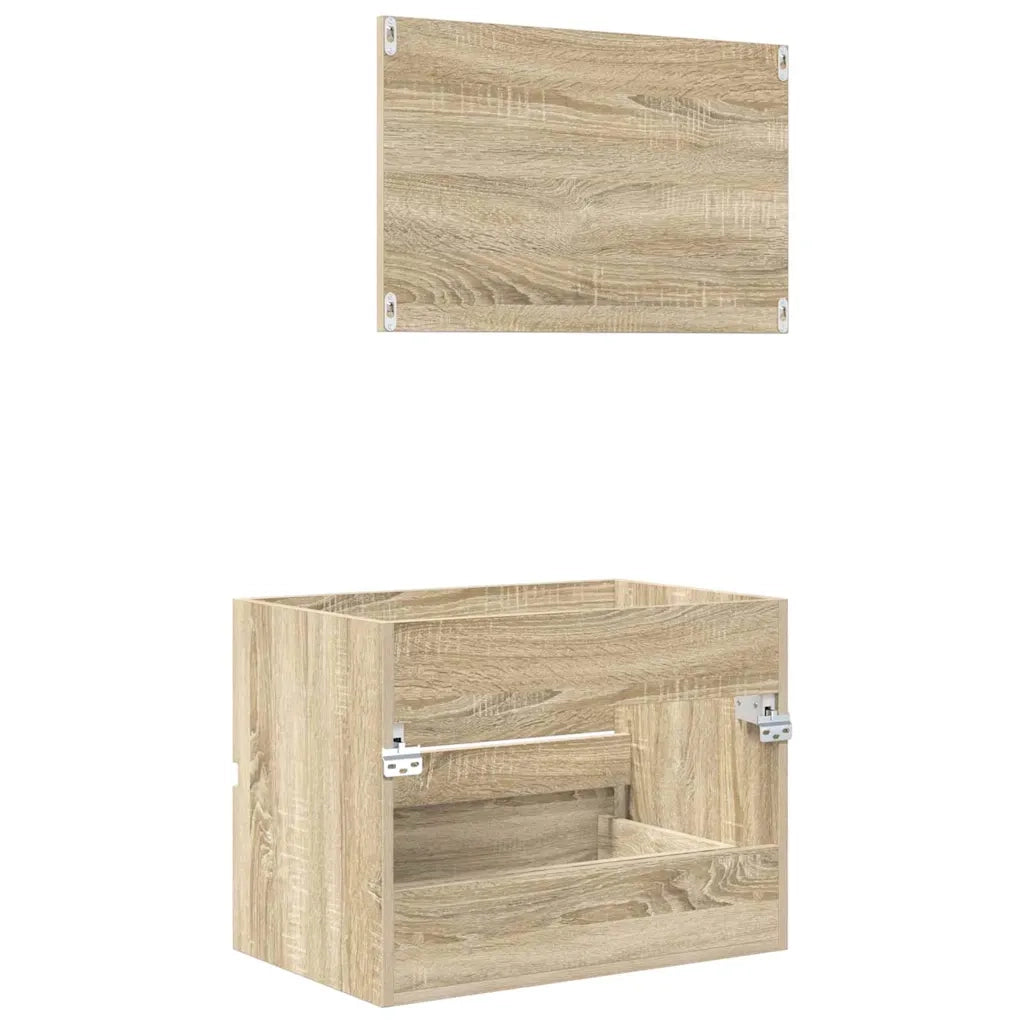 Set di mobili per il bagno Rovere Sonoma Legno multistrato