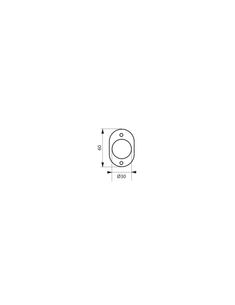 Borchia rosetta per cilindro Ø30mm, ottone - THIRARD