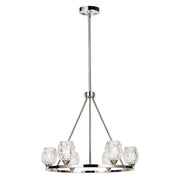 Lampadario Rubin Feiss vetro nichel lucido 6xG9 LED