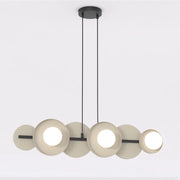 Lampada a sospensione Model in acciaio moka e vetro