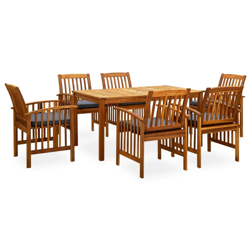 Set da pranzo da giardino 7 pezzi con cuscini in legno massello di acacia 02_0014804