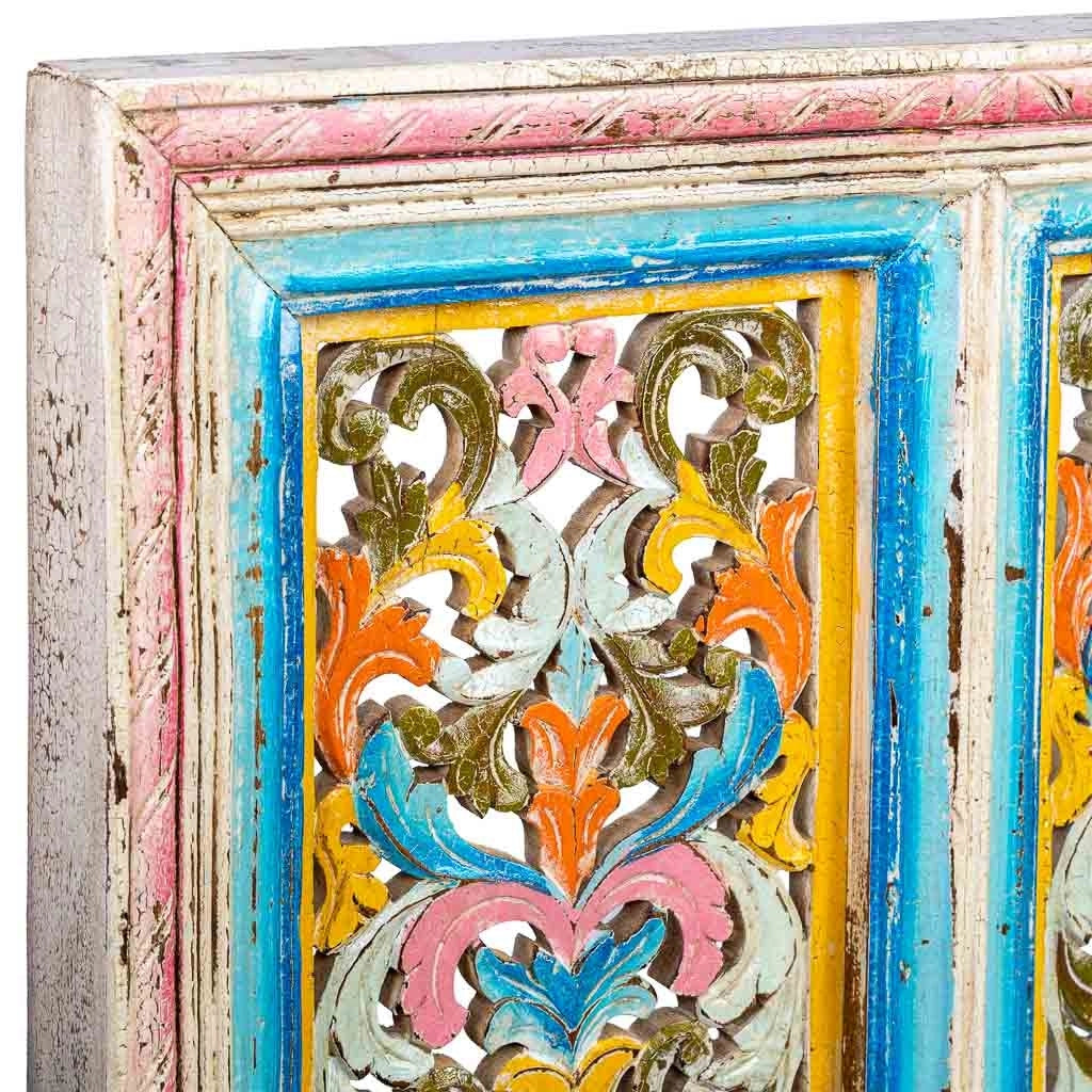 Pannello in legno intagliato 74x5x103