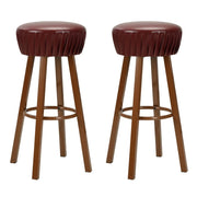 Set di due sgabelli da bar di design sedia con seduta sintetica marrone 1202068