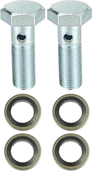 Set di 2 adattatori di vite M10 x 1.0 universali per banjo per il sistema di frenatura.