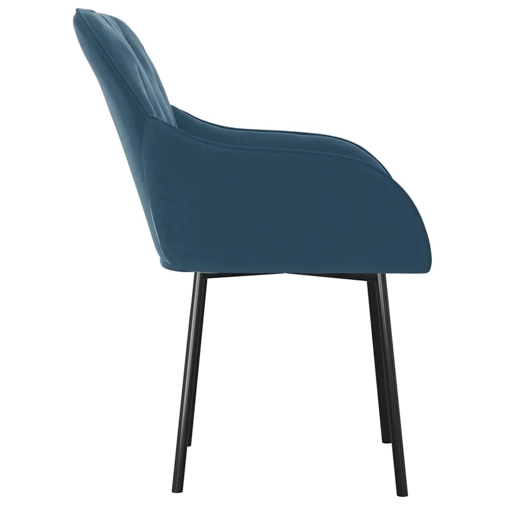 Sedie da Pranzo 2 pz Blu in Velluto 344844