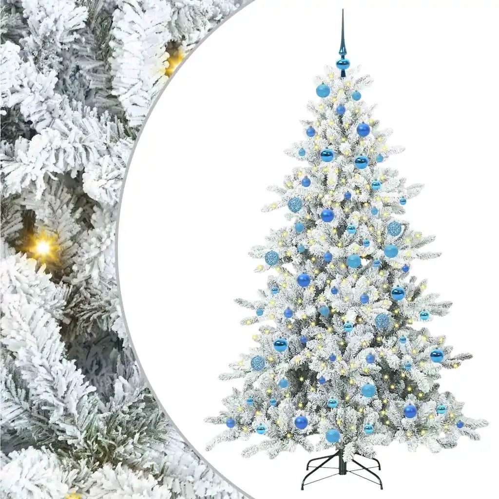 Albero di Natale Artificiale con Rami Pieghevoli Bianco 180 cm 3397725