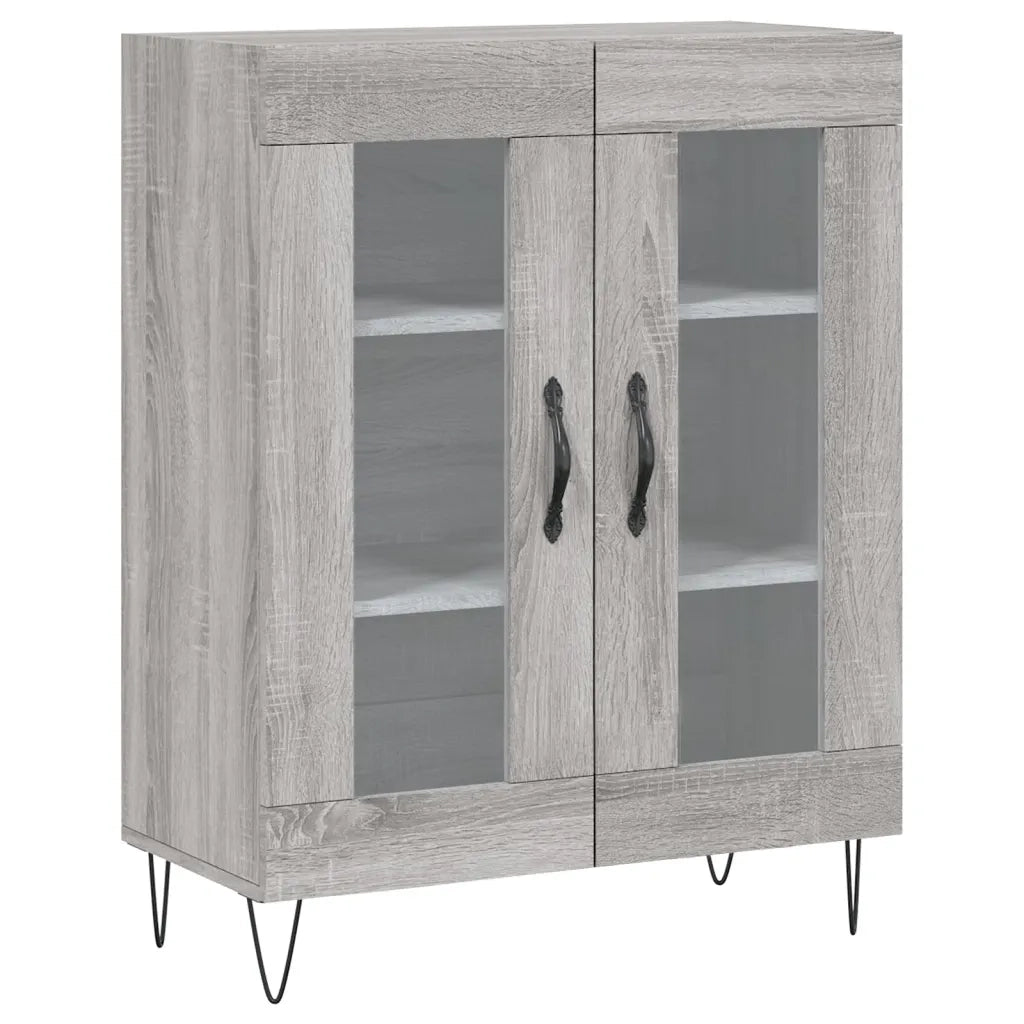 Credenza Grigio Sonoma 69,5x34x180 cm in Legno Multistrato 3199655